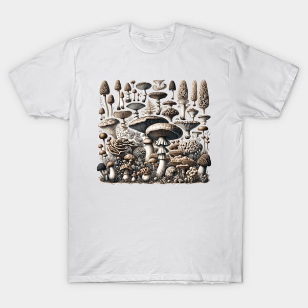 Fungi - 19th century science art T-Shirt by encyclo